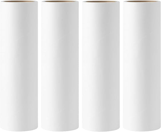 6.3 inch Large Lint Roller Refills for Pet Hair Extra Sticky Roller Refills 6.3 in Long Handle Lint Roller Replacement for Floor Carpet Couch Clothes (Pack of 4)