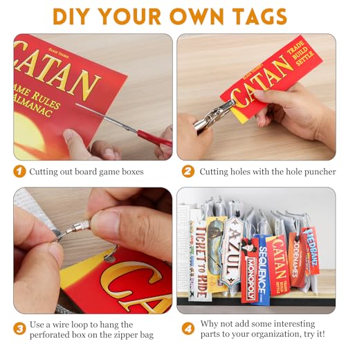 Board Game Storage Kit with 12 Sets of Zipper Pouch Bags - Image 8