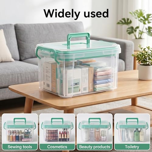 Goaste 15QT Clear Medicine Organizer Box with Handle - Image 8