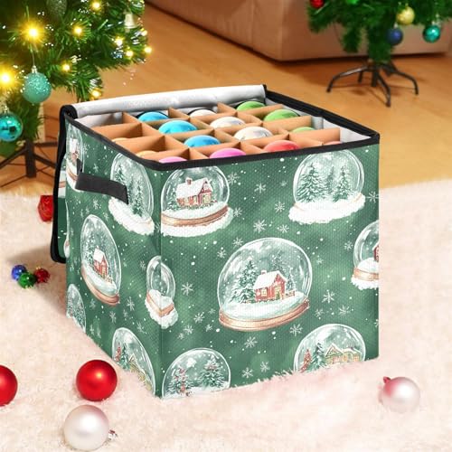 Snow Globe Christmas Ornament Storage Box | Home Organization - Image 3