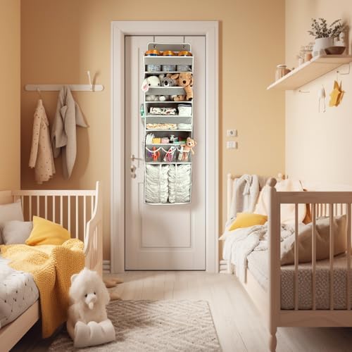 Door Hanging Storage Organizer,with 3 Bins 1 Movable Baby Diaper - Image 7