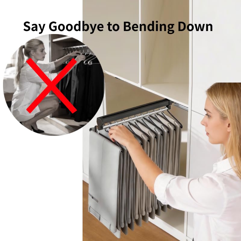 Extendable Pull-Out Closet Valet Rod, Pull Out Clothes - Image 3