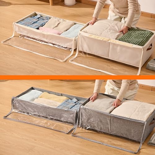 6 Inches Under Bed Storage with Wheels Pack of 2, Underbed - Image 7