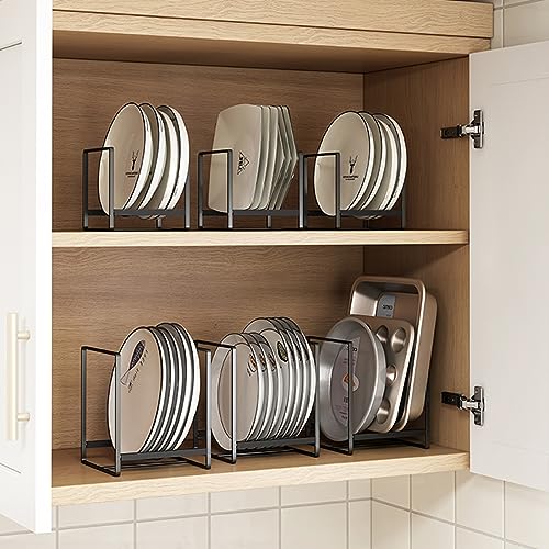 ZOOFOX 3 Pieces Metal Dish Organizer, Plate Organizer for Cabinet - Image 7