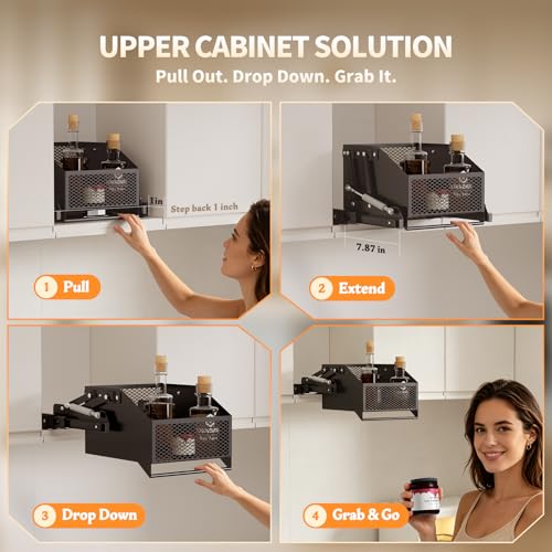 HOUSE AGAIN Pull-Down Cabinet Organizer for High/Deep Cabinets - Image 7