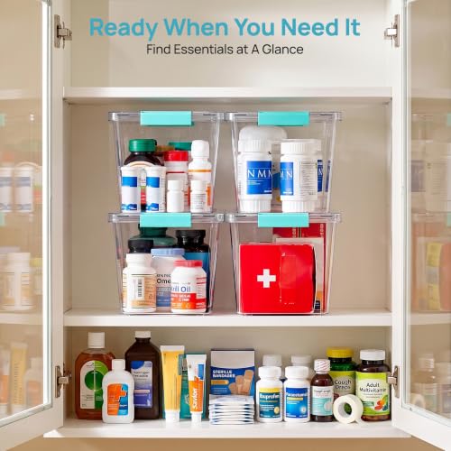 Vtopmart 4 Pack 5 Qt Clear Storage Bins with Lids for Toy & Craft - Image 8
