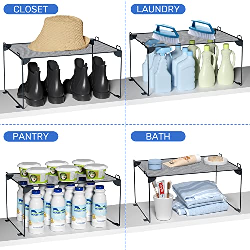 Neudeco Shelf Organizer, Gray, 2 Pack - Image 7