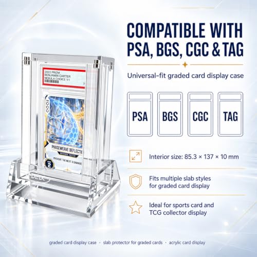 DEDC Graded Card Acrylic Display Case for PSA BGS CGC TAG Slab - Image 3