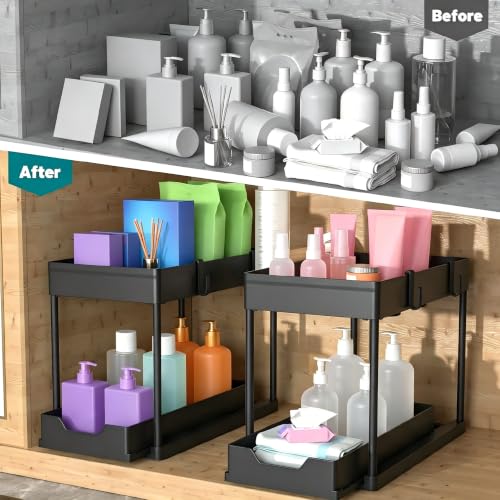 Under Sink Organizer 2 Pack,2 Tier Slide Out Storage | All Products - Image 4