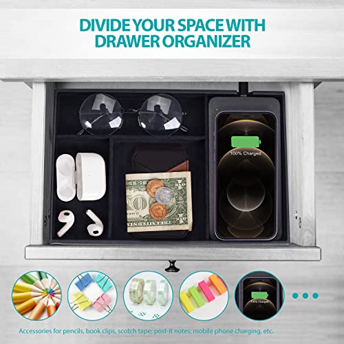 Valet Tray, Built in Wireless Charging Pad, Nightstand Organizer - Image 7