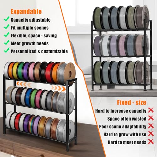 3 Tiers Expandable 3D Printer Filament Storage Rack - Image 5