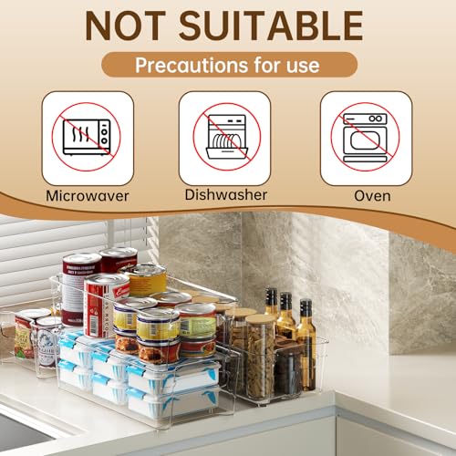 Clear Fridge Organizer, Refrigerator Organizer Bins with Handle - Image 6