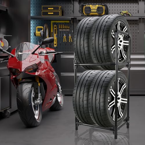 Hershii Tire Rack, Tire Storage Rack Stand Garage Storage Shelf - Image 3