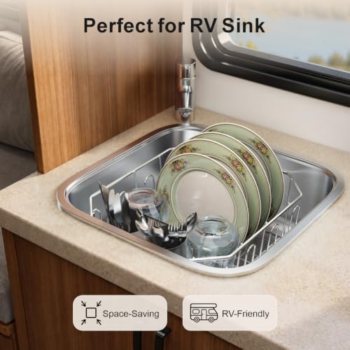 Swedecor Small in Sink Dish Drying Rack - Stainless Steel - Image 6