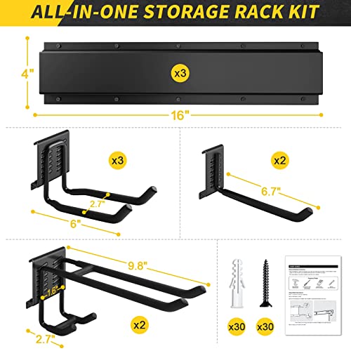 UUP 48" Garage Tool Organizer Wall Mount, 440lbs Garden Garage - Image 6