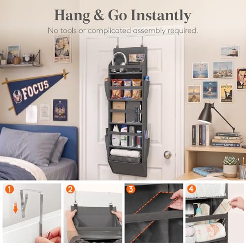 Lifewit 1 Pack Over the Door Organizer 5 Section Hanging Storage - Image 6
