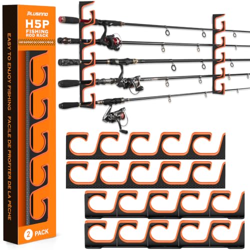 PLUSINNO H5P Fishing Rod Holders for Garage Wall/Ceiling - Image 2