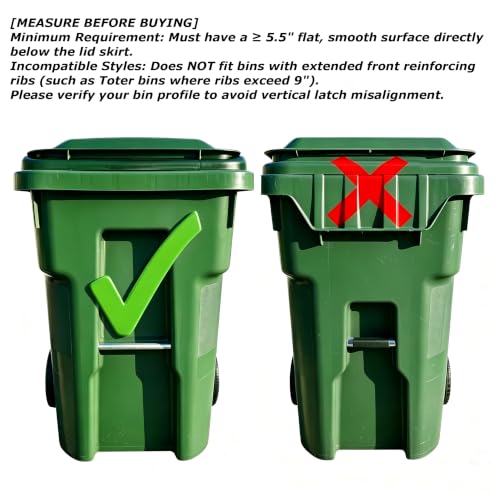 Trash Can Lock for Animals Heavy Duty Rubber T Grip Latch - Image 4