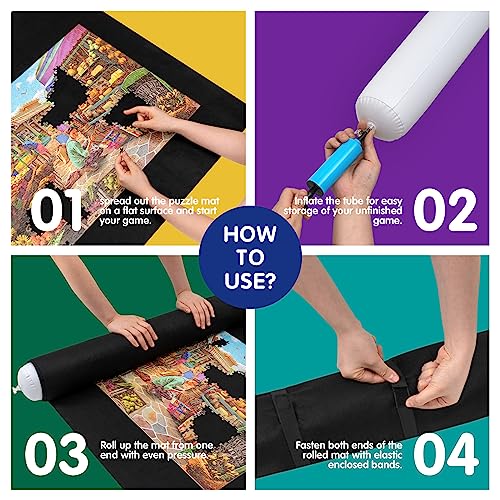 Tektalk Higher-Capacity Design, Jigsaw Puzzle Roll-up Mat - Image 7
