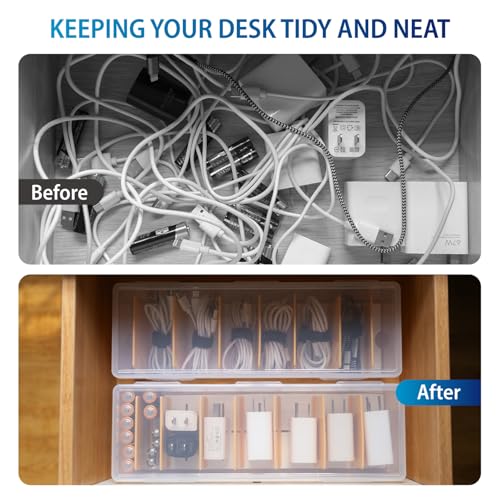 2 Pack Cable Organizer Storage Box with 16 Cable Tie | All Products - Image 6