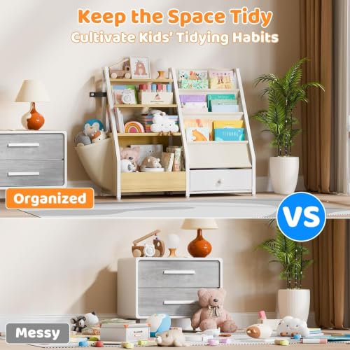 HAVLOTII Kids Bookshelf and Toy Storage - Toddler Ba | All Products - Image 7