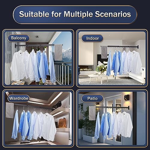 ZdwCyl Clothes Drying Rack Wall Mounted,Space Saveing Foldable - Image 7