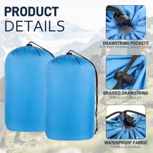 Quinnsus 2-Pack Stuff Sack, Waterproof Outdoor Storage - Image 4