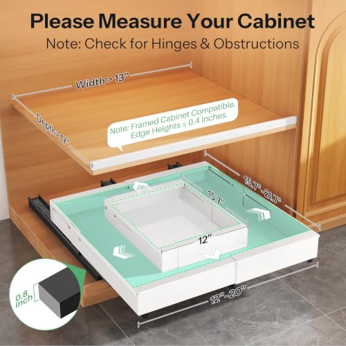 2 Pack Pull Out Cabinet Organizer, Expandable Width - Image 3