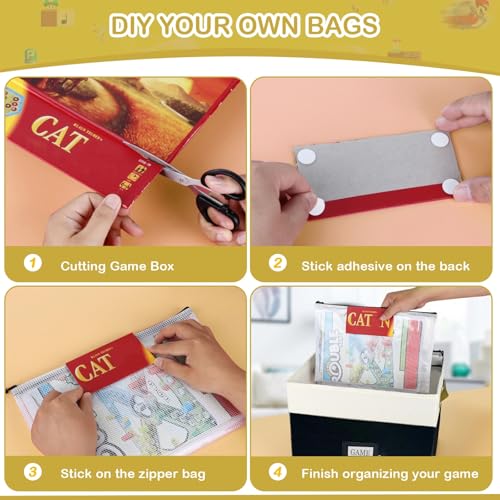 Board Game Storage, Board Game Organizer with 12pcs Zipper - Image 7