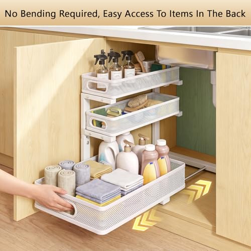Under Sink Organizer, 2-Pack 3-tier Under Sink Storage - Image 4