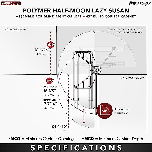 Rev-A-Shelf 33" Two-Shelf Half-Moon Organizer for Blind - Image 5