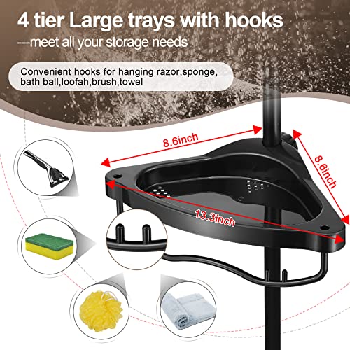 Corner Shower Caddy Tension Pole - Heavy Duty Floor | All Products - Image 3