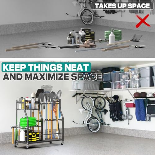 EVERHANGER Garden Tool Organizer Stand, Garage Tool Storage - Image 7