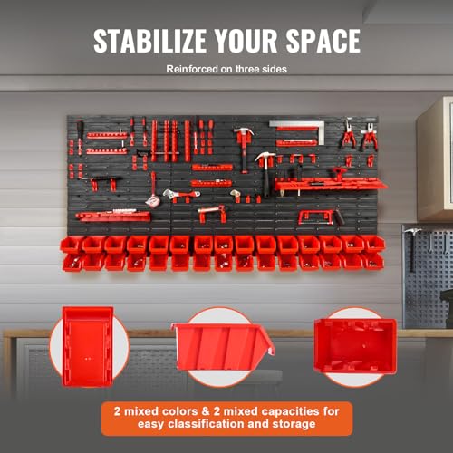 VEVOR Wall Mounted Storage Rack System, 30-Bin Parts | All Products - Image 5