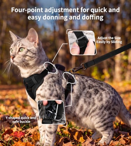 Jacquard Cat Harness & Leash Set, Escape-Proof Vest | Pet Essentials - Image 5
