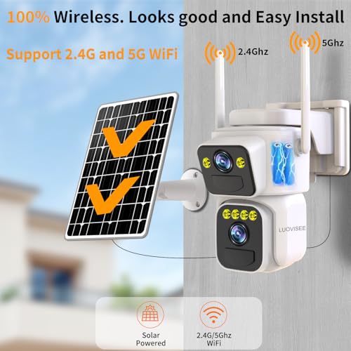 Luovisee Cameras for Home Security with Dual Lens,2.4G/5G WiFi - Image 4