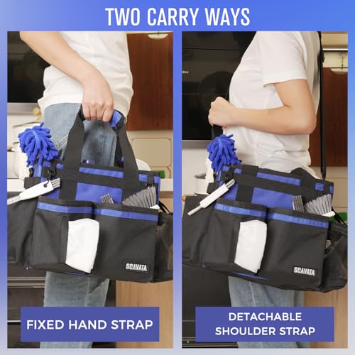 SCAVATA Compact Wearable Cleaning Caddy with Handle & Shoulder - Image 7
