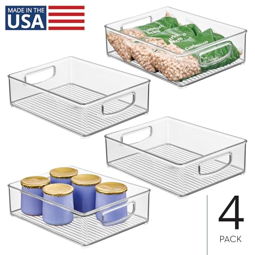 iDesign Plastic Stackable Pantry Bin, Set of 4, Clear - Image 3