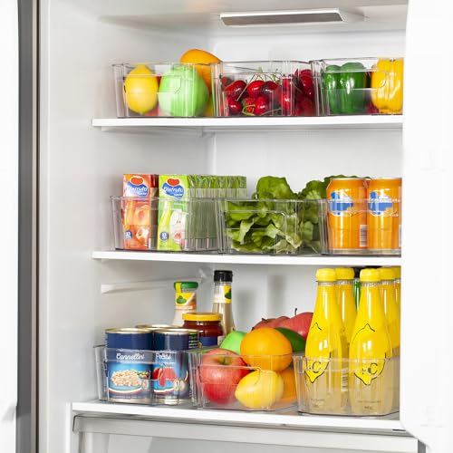 HOOJO Refrigerator Organizers and Storage - 8pcs Clear Plastic - Image 4