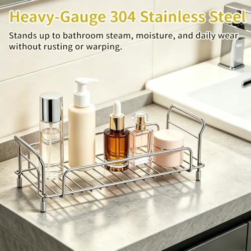 304 Stainless Steel Bathroom Counter Organizer - Image 4
