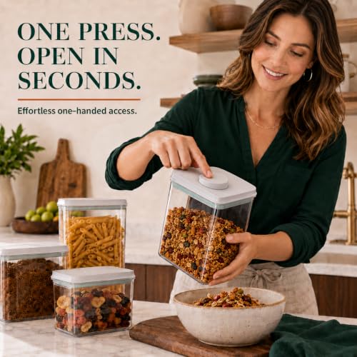 8-Piece Airtight Food Storage Containers, Pasta Pantry - Image 3