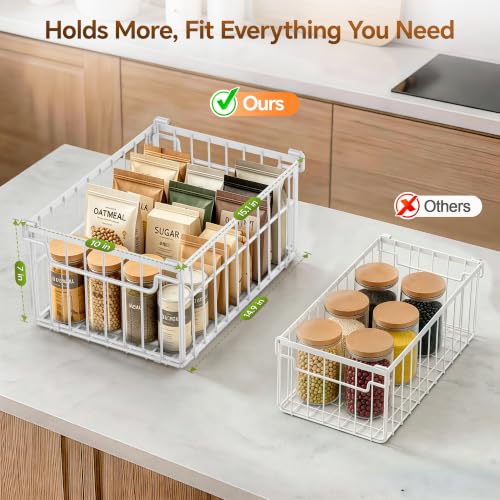 Freezer Organizer Bins, 3 Pack Enlarged Baskets for 5-9 - Image 3