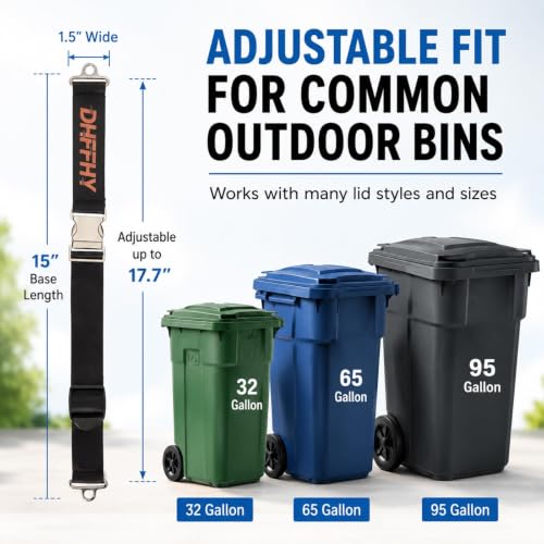 4PCS Heavy-Duty Bear Proof Trash Can Locks - Animal-Proof Lid - Image 5