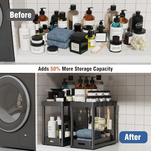 2 Pack Pull-Out Storage Organizers, Under Sink Organizer - Image 6