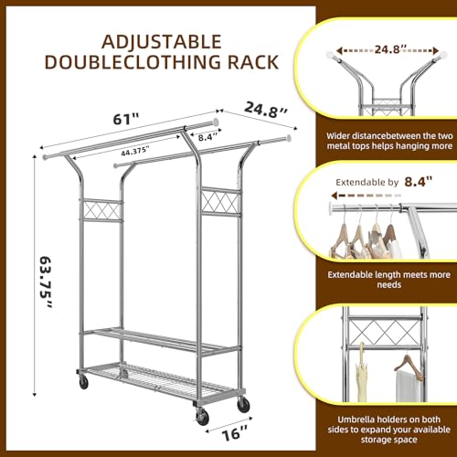 Simple Trending Heavy Duty Clothing Clothes Rack for Hanging - Image 5