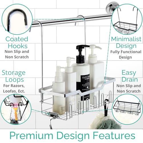 Small Shower Caddy Hanging - Shower Door Caddy Hanging - Image 6