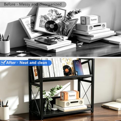 Desktop Bookshelf 2 Tier Desk Shelf Organizer Wooden | All Products - Image 5