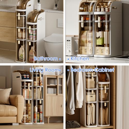 Narrow Bathroom Storage Cabinet 7.1″ Slim Bathroom Floor - Image 6