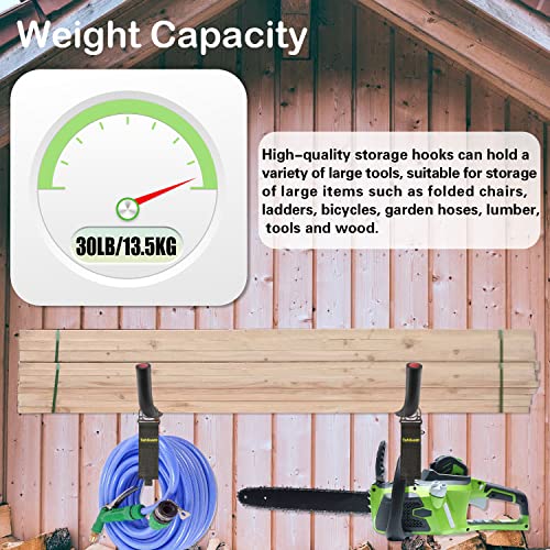 6 Pack Garage Hooks Heavy Duty, 7 Inch Ladder Hooks | Garage Storage - Image 8