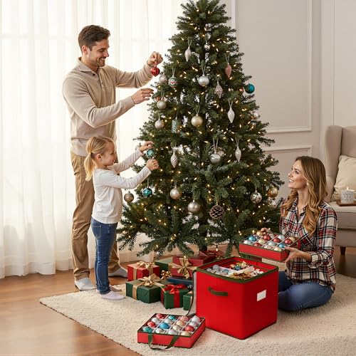Christmas Ornament Storage Box, Clear Ornament Storage - Image 3